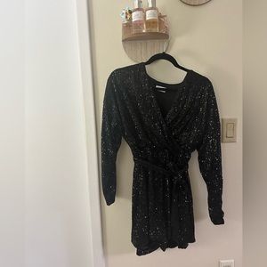 End Game Black Sequin Romper
